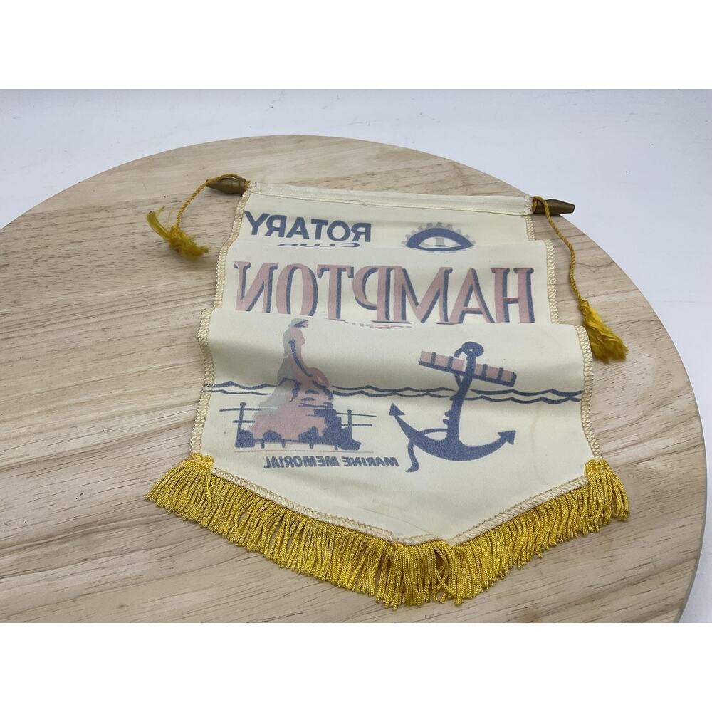 Rotary Club Hampton New Hampshire USA Marine Memorial‎ Satin Banner Flag Pennant